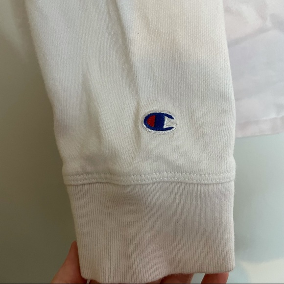 Lightweight Champion Hoodie White Long Sleeve - Picture 6 of 6
